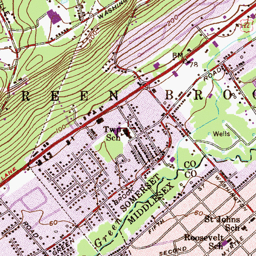 Topographic Map of Irene E Feldkirchner Elementary School, NJ