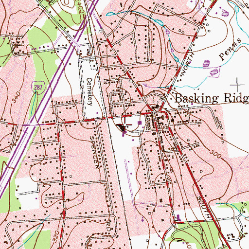 Topographic Map of Oak Street Elementary School, NJ