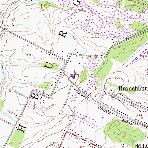 Topographic Map of Stony Brook Elementary School, NJ