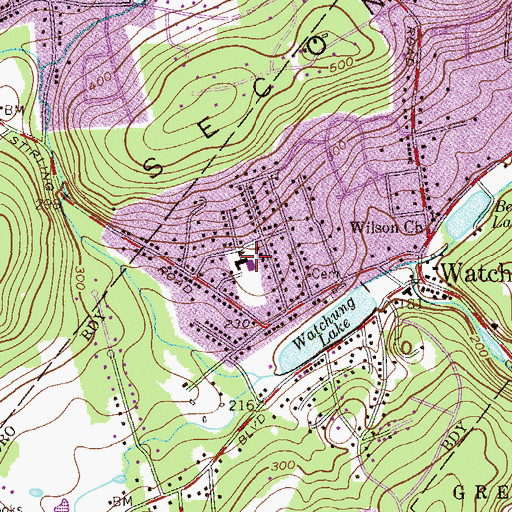 Topographic Map of Valley View Middle School, NJ