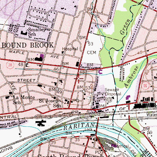 Topographic Map of Congregation Knesseth Israel, NJ