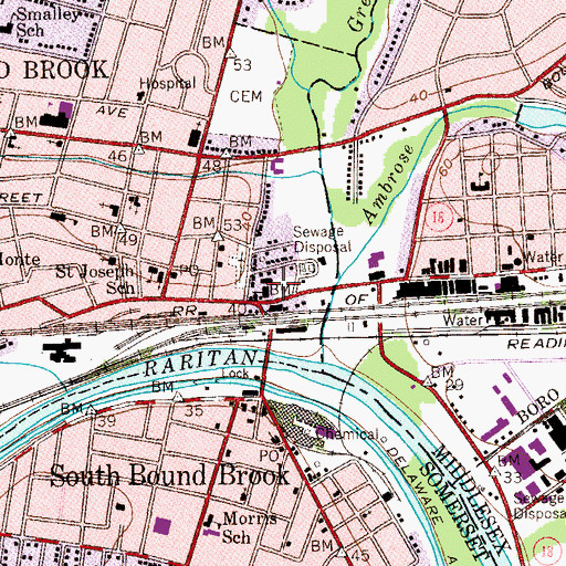 Topographic Map of Hope Church, NJ
