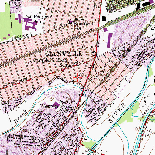 Topographic Map of Saint Paul's Russian Orthodox Church (historical), NJ
