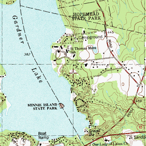 Topographic Map of Camp Juanita Adajuan, CT