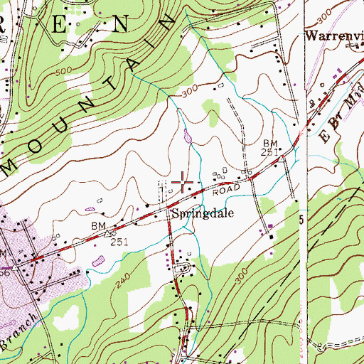Topographic Map of Springdale United Methodist Church, NJ