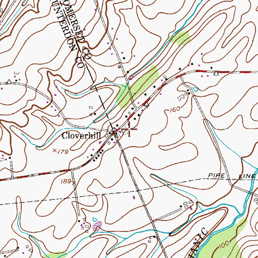 Topographic Map of Clover Hill Reformed Church and Cemetery, NJ