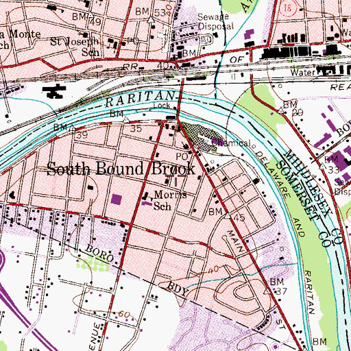 Topographic Map of Our Lady of Mercy Roman Catholic Church, NJ