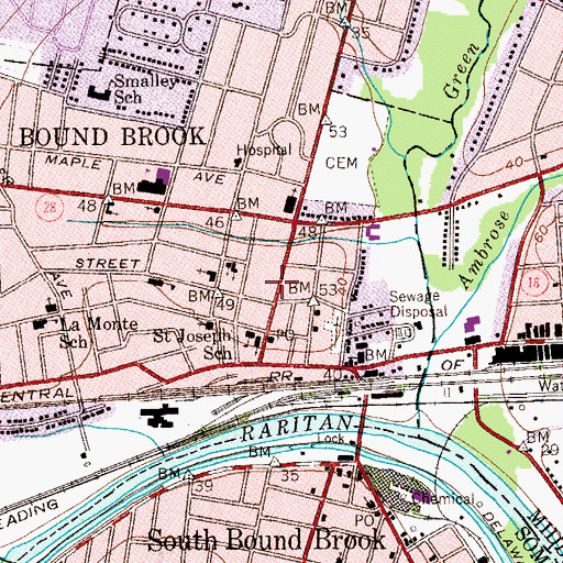 Topographic Map of Saint Josephs Convent, NJ