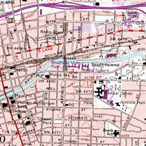 Topographic Map of Washoe Medical Center Clinic, NV