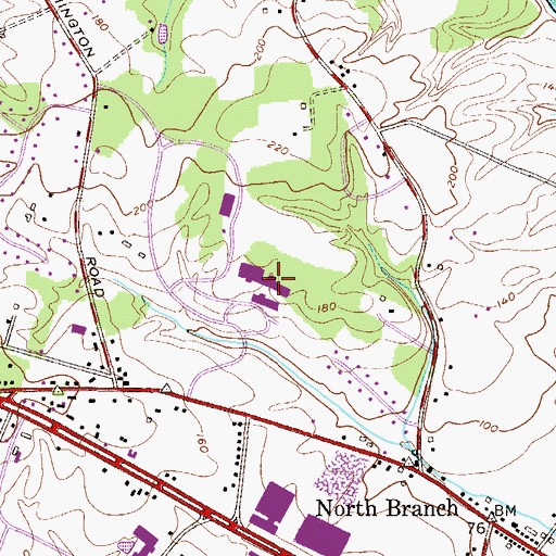 Topographic Map of Raritan Valley Community College, NJ