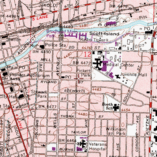 Topographic Map of Renown Medical Group Urgent Care Center Ryland, NV