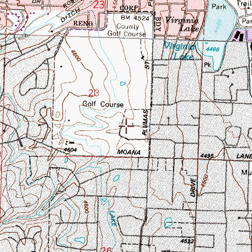 Topographic Map of Manor Care Health Services, NV