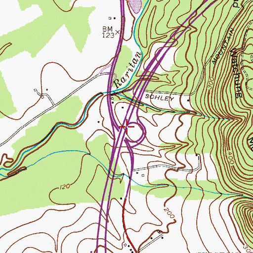 Topographic Map of Interchange 22, NJ