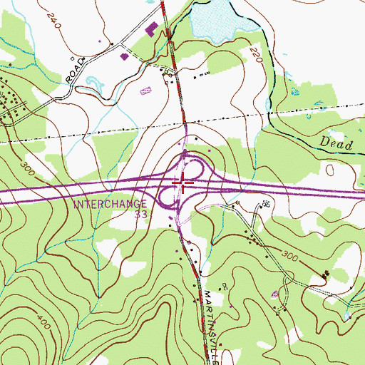 Topographic Map of Interchange 33, NJ
