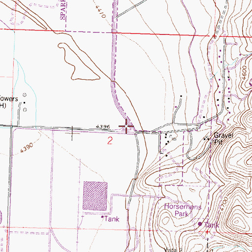 Topographic Map of Renown Medical Group Urgent Care Center Vista, NV