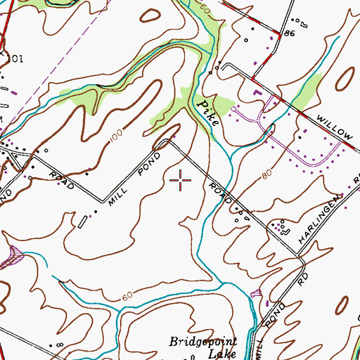 Topographic Map of Montgomery Park, NJ
