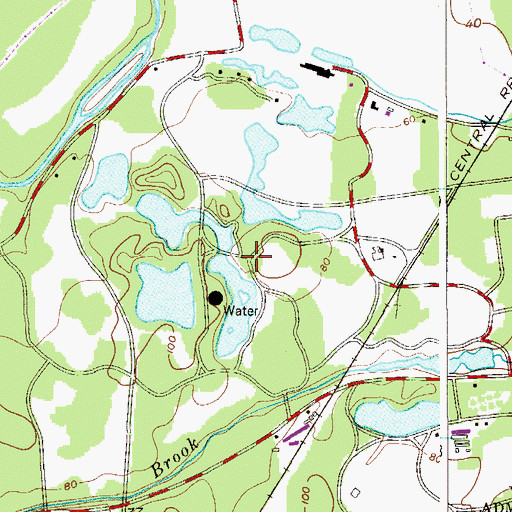 Topographic Map of Duke Estate, NJ