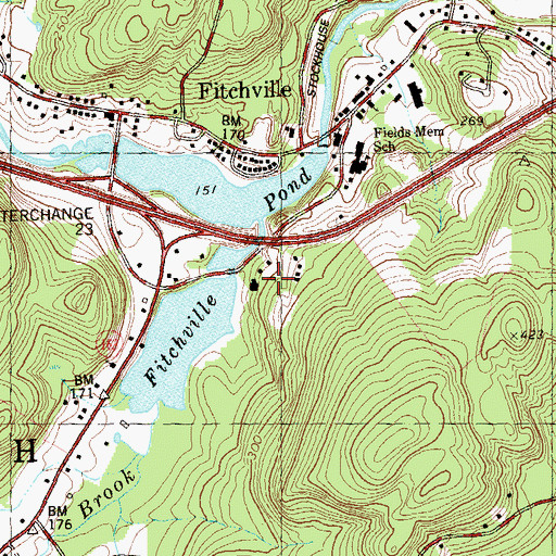 Topographic Map of Camp Odetah, CT