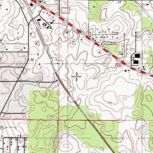 Topographic Map of Forest High School Stadium, FL