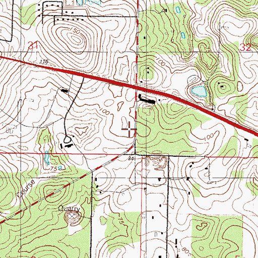 Topographic Map of Marion County Fire Rescue Station 20 Golden Ocala, FL