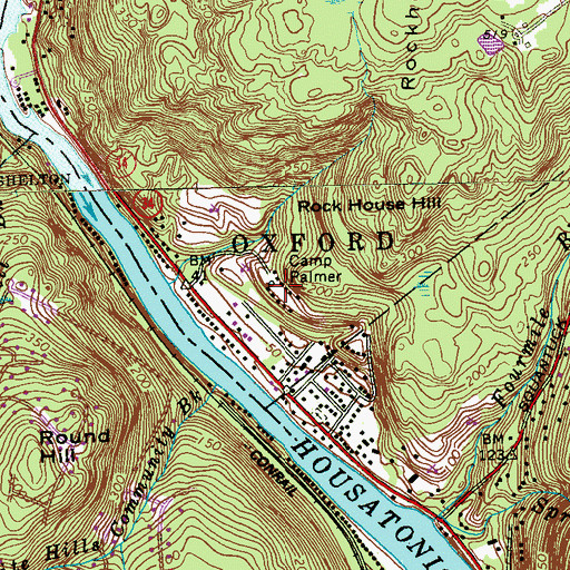 Topographic Map of Camp Palmer, CT