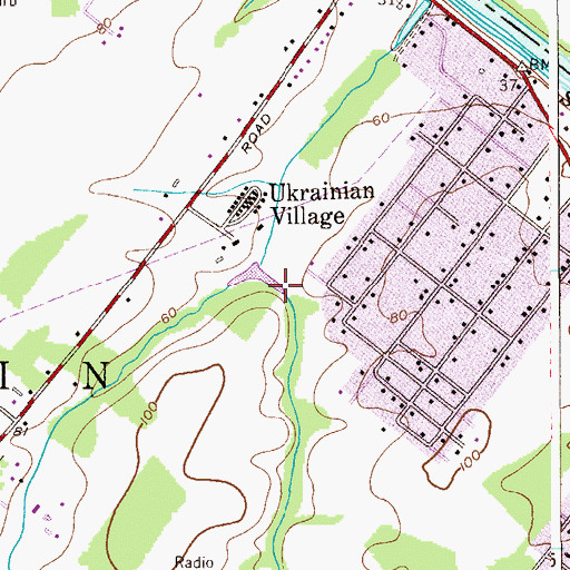 Topographic Map of Fox Creek, NJ