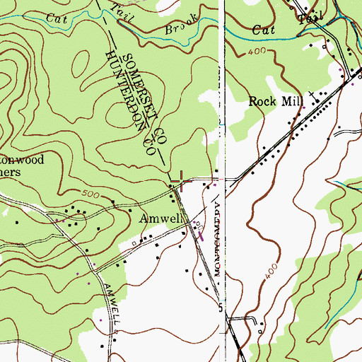 Topographic Map of Zion Road Cemetery, NJ