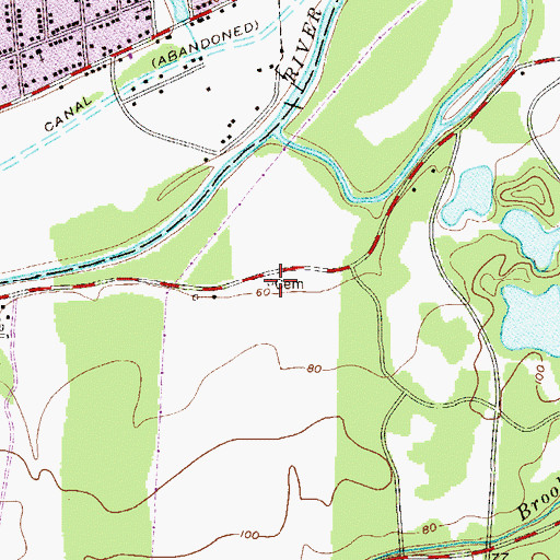 Topographic Map of Veghte Burying Ground Cemetery, NJ