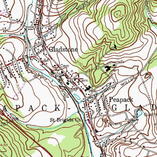 Topographic Map of Saint Luke's Episcopal Church, NJ