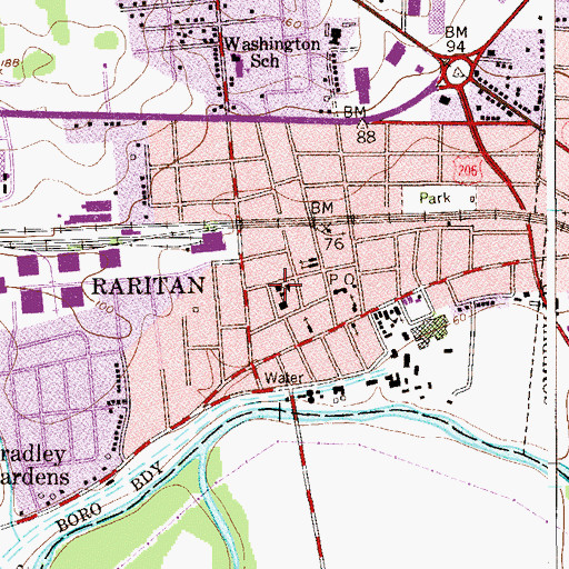 Topographic Map of Public School Number 2 (historical), NJ