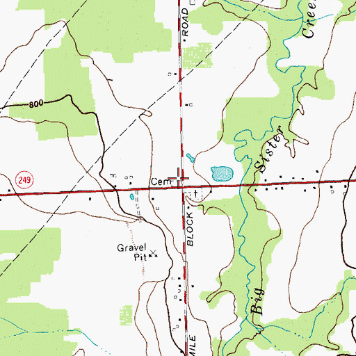 Topographic Map of Huson Cemetery, NY