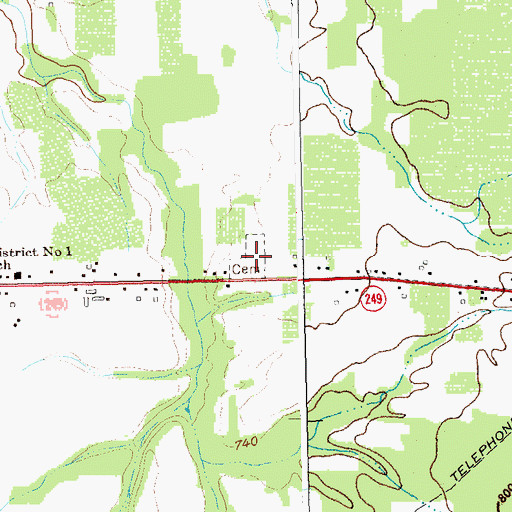 Topographic Map of Brant Cemetery, NY
