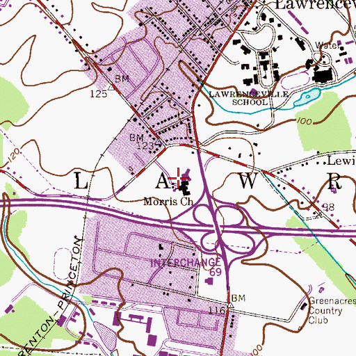 Topographic Map of Saint Lawrence Rehabilitation Center, NJ