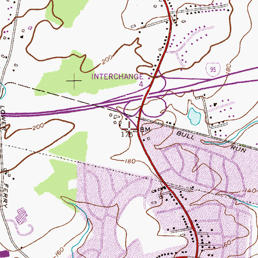 Topographic Map of Bloomberg Office Complex, NJ