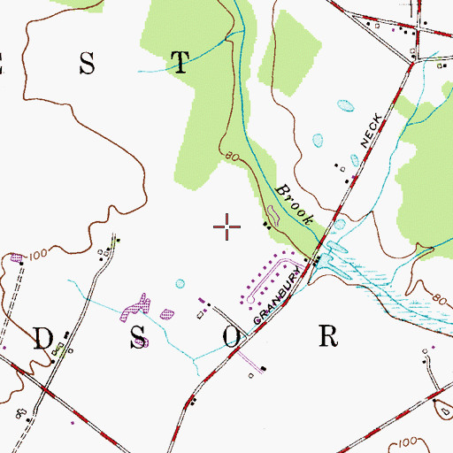 Topographic Map of Cranbury Golf Club, NJ