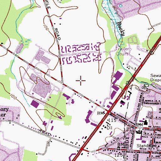 Topographic Map of East Windsor Village Shopping Center, NJ