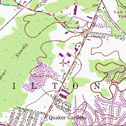 Topographic Map of Hamilton Corporate Center, NJ