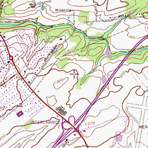 Topographic Map of Mountain View Golf Course, NJ