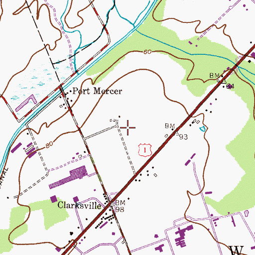 Topographic Map of Naussau Industrial Park, NJ