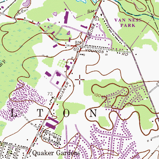 Topographic Map of Quakerbridge Commerce Center, NJ