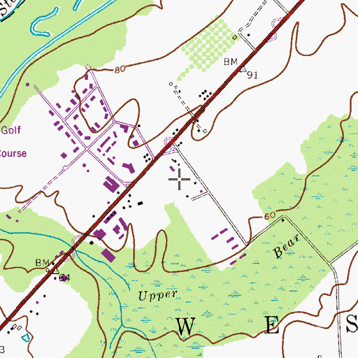 Topographic Map of The Square at West Windsor Shopping Center, NJ