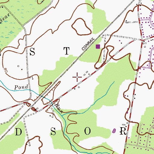 Topographic Map of Wiltshire Shopping Center, NJ