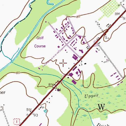 Topographic Map of Windsor Green Shopping Center, NJ