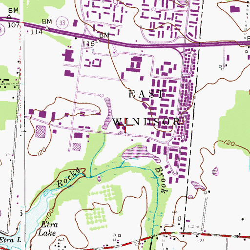 Topographic Map of Ethel McKnight Elementary School, NJ