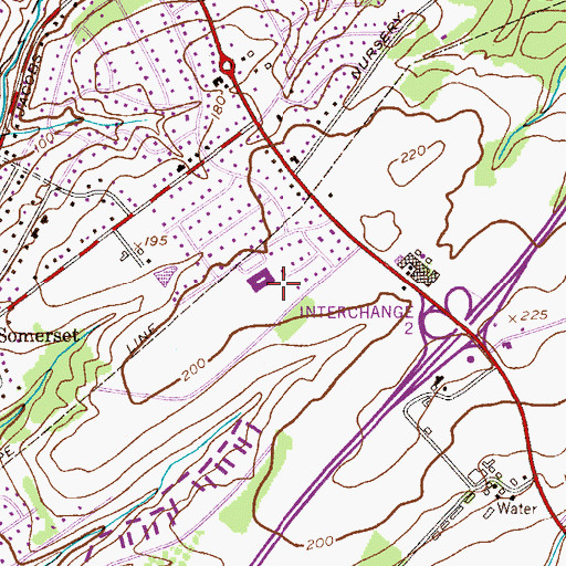 Topographic Map of Francis Lore Elementary School, NJ