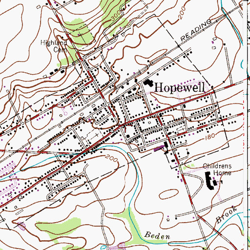 Topographic Map of Calvary Baptist Church, NJ