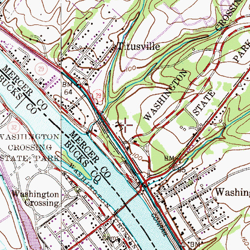 Topographic Map of Saint George Church, NJ