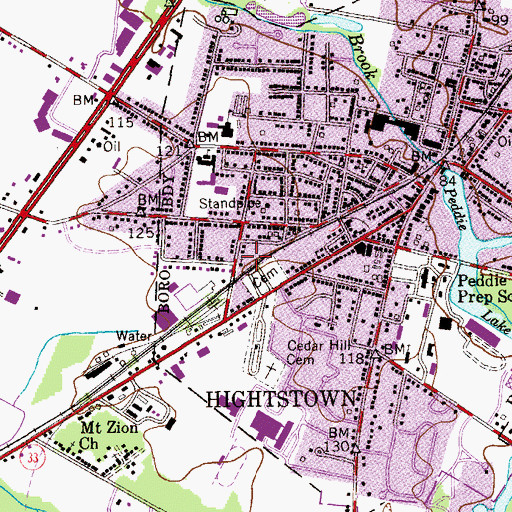 Topographic Map of Saint James African Methodist Episcopal Church, NJ