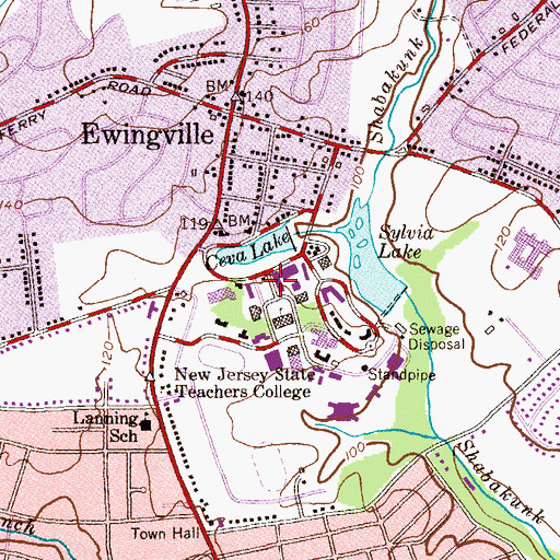 Topographic Map of Biology Building, NJ
