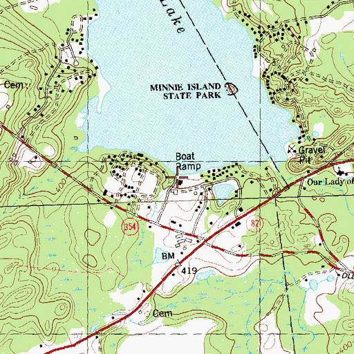 Topographic Map of Camp Trupin, CT